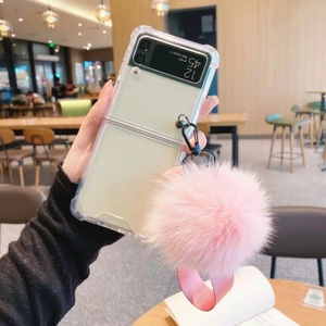 Nouvelle coque de protection transparente antichoc fine avec dragonne à pompon pour Samsung <span class=keywords><strong>Z</strong></span> <span class=keywords><strong>Flip</strong></span> 7 6 5 <span class=keywords><strong>4</strong></span> 3 - Product Image 1