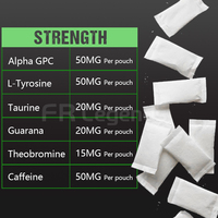Sachets Énergétiques Nootropiques Personnalisés OEM – L-Théanine, Vitamine B6, Supplément de Caféine Orale, Sachets de Concentration Sans Sucre