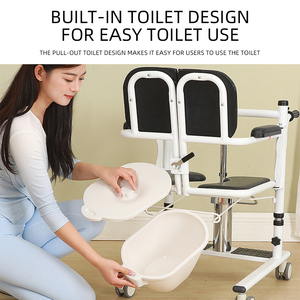 Silla de Ruedas Hidráulica de Transferencia 180 °   Asiento Abierto para Personas <span class=keywords><strong>Mayores</strong></span>, Embarazadas, Discapacitadas, Cuidado en el Hogar, Baño, Inodoro, <span class=keywords><strong>Asistencia</strong></span> - Product Image 3