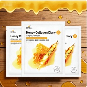 Mascarilla Facial de Hidrogel con Colágeno y Miel, Coreana, Antienvejecimiento, Equilibra los Poros y el Sebo, Calmante, Suavizante e Iluminadora - Product Image 3