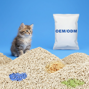Lettiera per Gatti Personalizzata OEM con Rilevamento del pH, Pellet Beige Deodoranti a Carbone Attivo che Cambiano Colore, Lettiera in Tofu per Animali Domestici - Product Image 1