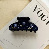 Pince à cheveux élégante personnalisable en acétate incrustée de strass, faite à la main, de qualité supérieure, pour chignon arrière, marque Jinglan, écologique