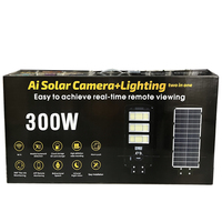 Lampu Jalan Tenaga Surya All-in-One 300W Laris Manis Dengan Kamera, Lumen Tinggi, Tahan Air, Kontrol Jarak Jauh, Timer, Rekam