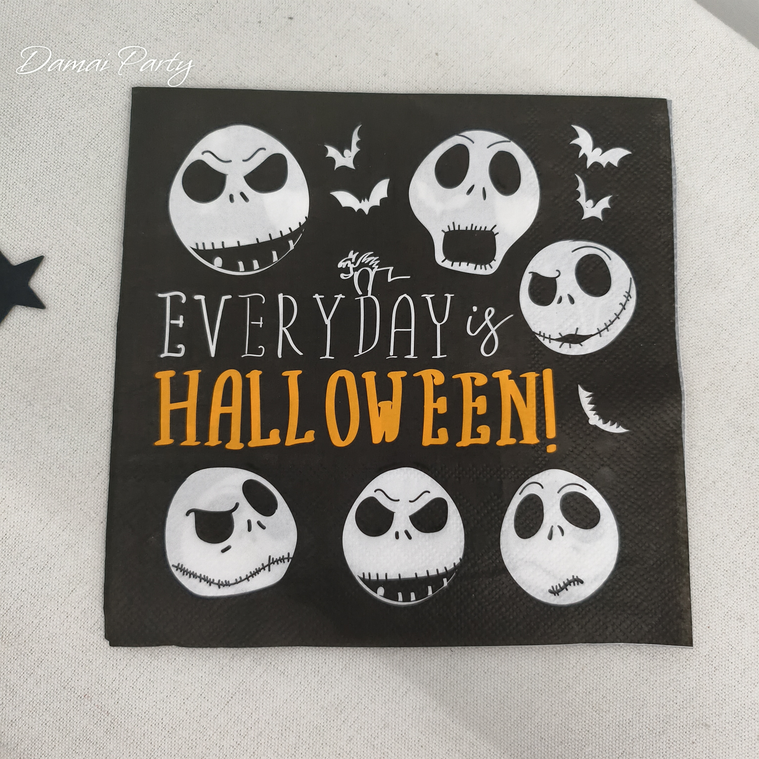 ผ้าเช็ดปากสีดำ*16ชิ้น