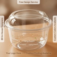 Gobelets à Açaï Personnalisés avec Logo Imprimé 14oz/16oz, Gobelets à Parfait avec Couvercles, Gobelets à Dessert en Plastique Transparent, Gobelets à Smoothie pour Yaourt et Jus de Fruits