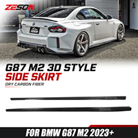 Extensions de jupes latérales ZESON en fibre de carbone sèche style 3D pour BMW M2 G87 Competition XDrive Coupé Gauche Droite 2023+