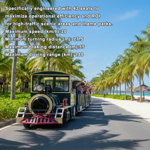 <span class=keywords><strong>Tren</strong></span> Eléctrico Personalizado con Rango <span class=keywords><strong>de</strong></span> Color a Elección, Ecológico, para 42 Pasajeros, sin Rieles, para Parques Infantiles al Aire Libre - Product Image 2