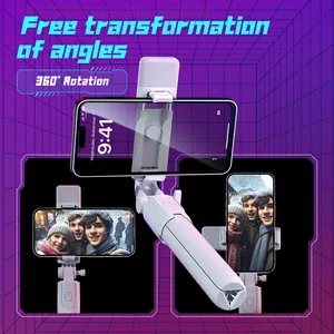 Mini Flexible Extendable Rotating Phone Stand Tripod Selfie Stick Tripod Live Vlog Video Camera Phone Holder With Remote