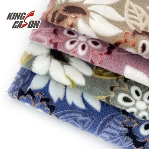 KINGCASON Fabric Supplier 100%Polyester Two Side Brushed Customized 200GSM 195CM Flannel Fleece Fabric For Egyptian Market