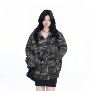 <span class=keywords><strong>Sweat</strong></span>-shirt camouflage à <span class=keywords><strong>capuche</strong></span> pour homme, style streetwear, imprimé DTG, coupe ample, motif camouflage carré, collection automne - Product Image 5