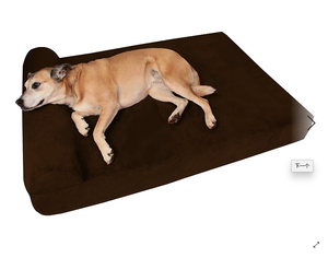 Lit <span class=keywords><strong>pour</strong></span> animaux de compagnie durable de 7 pouces <span class=keywords><strong>pour</strong></span> les grands chiens, lit <span class=keywords><strong>pour</strong></span> <span class=keywords><strong>chien</strong></span> <span class=keywords><strong>orthopédique</strong></span> de haute qualité en mousse à mémoire de forme avec oreiller, salon géant <span class=keywords><strong>pour</strong></span> animaux de compagnie en daim - Product Image 1