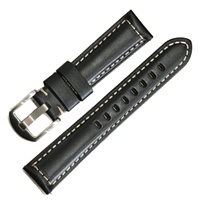 Bracelet de montre en cuir véritable pour homme, style vintage, en cuir de vachette Crazy Horse, boucle à ardillon, 24 mm/26 mm