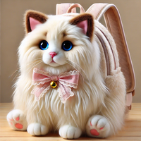 Sac à dos réaliste personnalisé de haute qualité en peluche doux et mignon réaliste pour chat en peluche réaliste chat en peluche chat en peluche