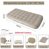 Matelas pneumatique de camping individuel Fashionted, résistant aux crevaisons, gonflage rapide, auto-gonflant