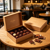 Boîte cadeau en carton rigide de qualité alimentaire personnalisée en gros pour chocolat, emballage de présentation, de stockage et d'expédition antichoc pour la vente au détail