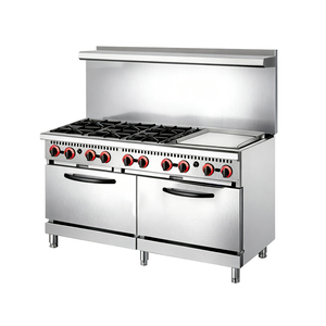 موقد غاز صناعي تجاري من الفولاذ المقاوم للصدأ بتصميم أمريكي شمالي، 4/6/10 شعلات، يعمل بالغاز الطبيعي أو غاز البترول المسال - Product Image 5