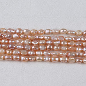 Perlas Barrocas de Agua Dulce Naturales de Zhuji, de 7-8 mm, de Doble Cara, con Orificio Recto, Color Blanco, para Hacer Collares y Pulseras, Material Hecho a Mano - Product Image 3