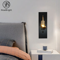 Nouvelle conception de lampe murale LED moderne 3W avec couvercle, angle réglable, lampe de lecture de chevet, luminaire décoratif pour chambre à coucher