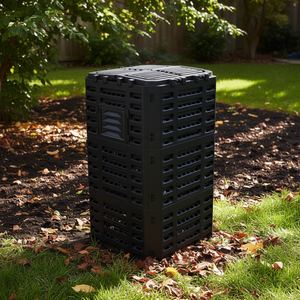 Compostador de Jardín Grande de 132 Galones, Contenedor de Compostaje de Plástico Reciclado con Aireación, Fácil de Montar, Crea Tierra Fértil - Product Image 2