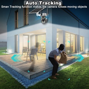 V380 8MP ống kính kép năng lượng mặt trời 4G máy ảnh không dây IP tự động theo dõi An ninh Hệ thống giám sát với hai chiều âm thanh PTZ mạng Máy ảnh - Product Image 6