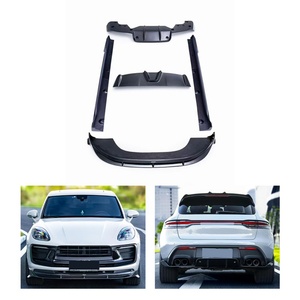 Kit de Carrocería de Fibra de Carbono para Modificación de Automóviles 2022-2024, Alerón Delantero, Alerón Trasero, Faldones Laterales, Alerón Trasero, Compatible con Macan - Product Image 1