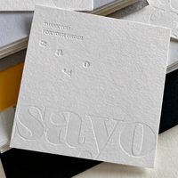 Carte d'invitation de luxe, carte de remerciement, logo personnalisé, papier d'art gaufré, impression numérique, plastification, carte de visite