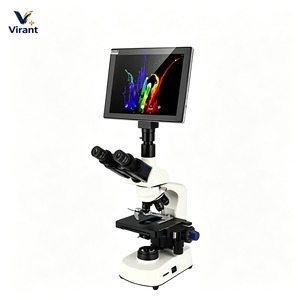 Microscopio Digital Trinocular Veterinario con Pantalla HD, Múltiples Objetivos, para Examen de Muestras de Tejido Sanguíneo Animal - Product Image 2