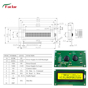 <span class=keywords><strong>Wh1602a</strong></span> Winstar thay thế 84*44 Mét 16x2 STN đen nhân vật LCD module nhà sản xuất I2C/SPI Xanh LED Đèn nền - Product Image 4