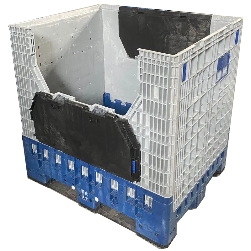 Flc1200-1020L 1200*1000*1200 Brand New Nesting Bulk Transport Automotive Best Quality Plastic Pallet Box Bulk Container