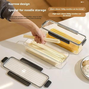 1.5L Black Airtight Kitchen <b>Storage</b> <b>Containers</b> Stackable <b>Pasta</b>/Noodle/Spaghetti with Lids for Camping - Product Image 4