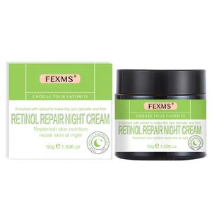 Crème pour le visage FEXMS Collagène Acide hyaluronique Peau Anti-âge Rides Hydratante Rétinol Réparation Crème <span class=keywords><strong>de</strong></span> <span class=keywords><strong>nuit</strong></span> - Product Image 1