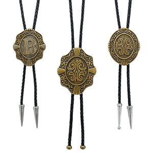Cravate bolo personnalisée avec logo de rodéo western, cordon en cuir, pendentifs à glissière en alliage, tenues de festival <span class=keywords><strong>cowboy</strong></span> et vêtements de <span class=keywords><strong>musique</strong></span> <span class=keywords><strong>country</strong></span> - Product Image 2