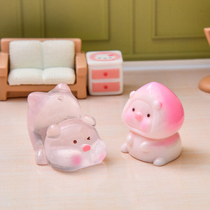 Ciondoli in Resina a Forma di Maialino Peach dei Cartoni Animati, <span class=keywords><strong>Casa</strong></span> delle Bambole Rosa Luminosa - Product Image 3
