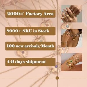 Nouvelles boucles d'oreilles en acier inoxydable plaqué or 18 carats, styles variés, boucles d'oreilles à clous, pendantes, créoles, bijoux tendance incrustés d'opale pour femmes - Product Image 5