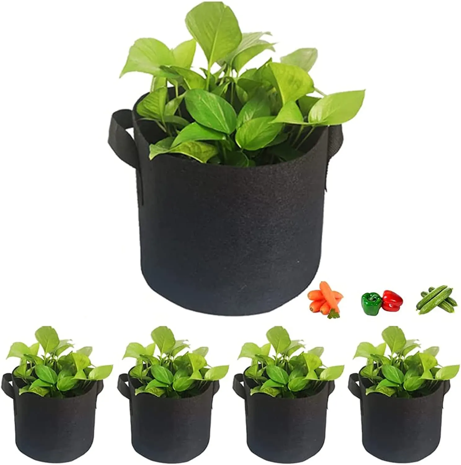 10 Gallonen Grow Bag Hoch leistungs stoff Runde Hochbeet Pflanz gefäße zum Pflanzen von Blumen gemüse kartoffeln