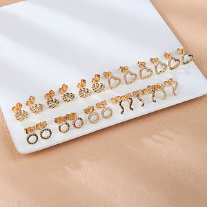 18K 금도금 도매 고급 소형 골드 귀걸이 여성용 귀걸이 디자인 패션 주얼리 - Product Image 5