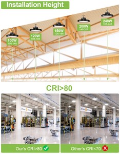 Lámpara LED UFO de 150W para Techos Altos, Iluminación LED para Almacenes, IP65 Impermeable, Iluminación Comercial para Garajes, Graneros, Talleres y Residencias - Product Image 3