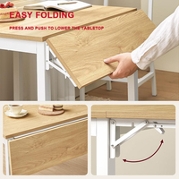 Table à manger moderne en fer pliable 3-en-1 pour la maison, l'appartement et l'hôtel
