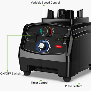 Mixeur-broyeur-blender électrique commercial en acier inoxydable, usage domestique intensif, moteur en cuivre pur 1800W, faible niveau sonore - Product Image 3