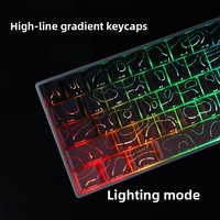 OEM Custom Keycap Set Personalized PBT Side Engraved Transparent Keycaps with Light Transmitting Feature