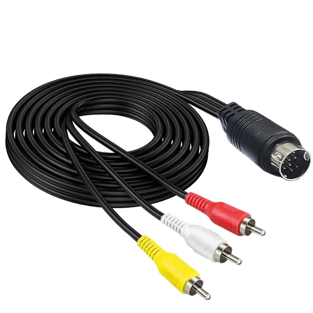 10pin Video Mini Cable RCA Video Adapter Cable for Television TV Receiver Game Console Three Rows of AV Cable