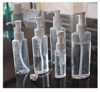 Botol Kosmetik Perjalanan Mini Ramah Lingkungan 100ml dengan Pompa Semprot untuk Pembersih Wajah, Set Plastik