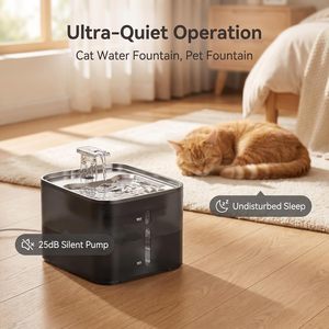 Fontaine à eau pour chat sans fil en acier inoxydable 4L, silencieuse, intelligente, distributeur d'eau pour animaux de compagnie, écologique, vente chaude - Product Image 5