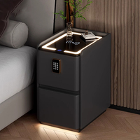 Table de chevet intelligente de luxe personnalisée avec chargement sans fil, audio Bluetooth, USB, lampe LED et serrure à code – Vente en gros