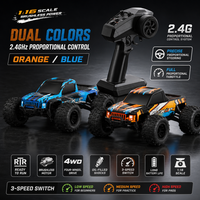 Camion de course RC électrique 4x4 à moteur brushless à l'échelle 1:16, 70 km/h, véhicule tout-terrain entièrement proportionnel, avec chargeur inclus, boîte cadeau