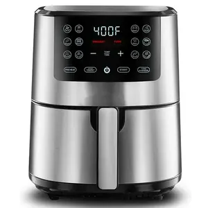 2023 aço inoxidável Grande Capacidade 1400w 5l 5.5l 6l Air Fryer Torradeira Elétrica digital Air Fryers Fornos