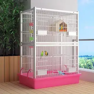 CHINA FACTORY zunhua meihua pet supplies white iron two layer plastic tray rabbit cage or chicken cage indoor