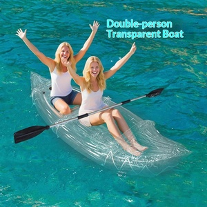 Kayak transparent, <span class=keywords><strong>bateau</strong></span> gonflable multi-personnes, <span class=keywords><strong>bateau</strong></span> de pêche à fond épais et résistant à l'usure pour 2 personnes, kayak portable <span class=keywords><strong>en</strong></span> PVC - Product Image 1