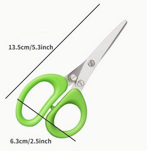 Ciseaux de cuisine multifonctionnels pour hacher les herbes et les oignons, outil de cuisine à lames multiples en acier inoxydable - Product Image 3