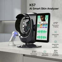 Analyseur de peau intelligent S K57 AI, scanner facial panoramique 3D, microsonde, diagnostic de la peau multi-spectre de précision